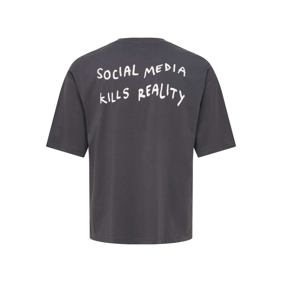 ONLY & SONS MENS AXEL SCRIBBLE BOXY FIT SS TEE Grey Pinstripe